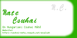 mate csuhai business card