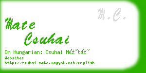 mate csuhai business card